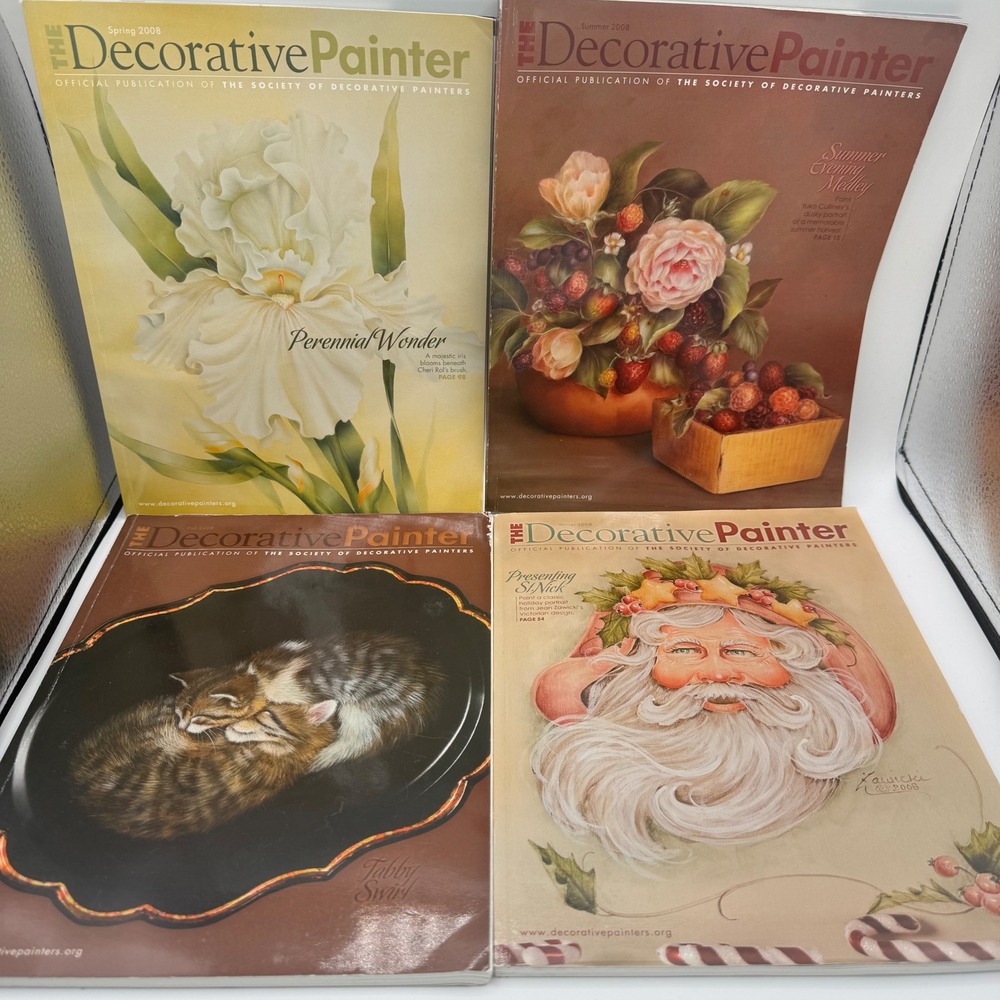 The Decorative Painter Magazine 2008 Complete Year Set 4 Issues Society Painters - Picture 1 of 6